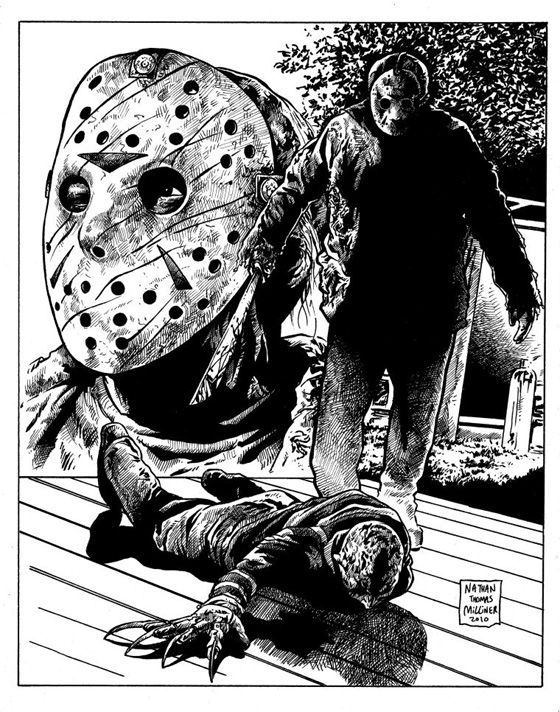 Check out Nathan's Jason Voorhees illustrations below and see his 