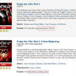 Friday the 13th Streaming On Netflix By 9/1/2010