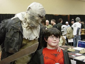Posing with a young fan at Horror Hound 2024